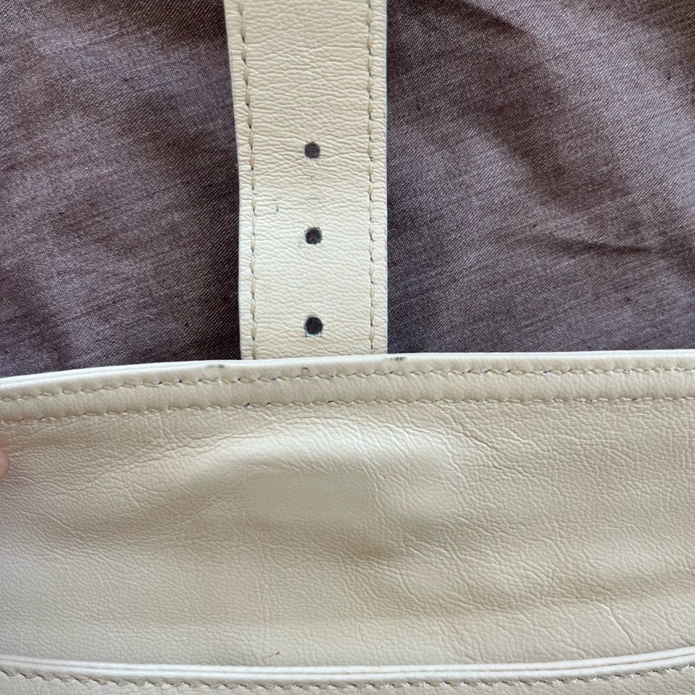 Lambertson Truex Cream Leather Clutch - Picture 8 of 9